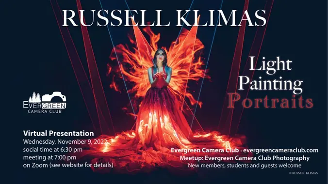November 9th 2022 General Meeting: Light Painting Portraits with Russell Klimas