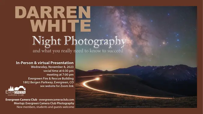 November 8th General Meeting: Night Photography with Darren White